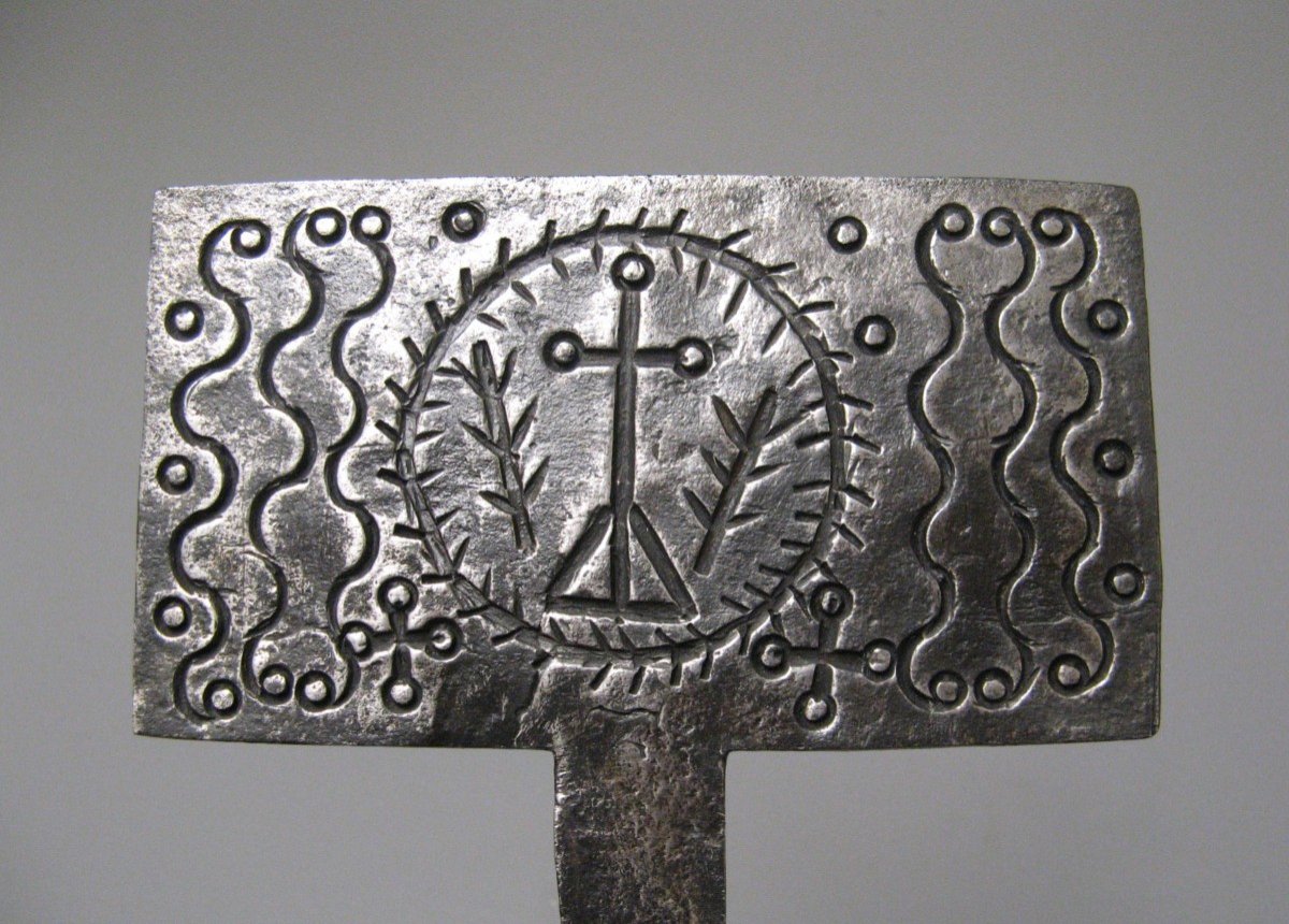 Gaufrier De Mariage XVIIIe. Moule à Oublies.-photo-2