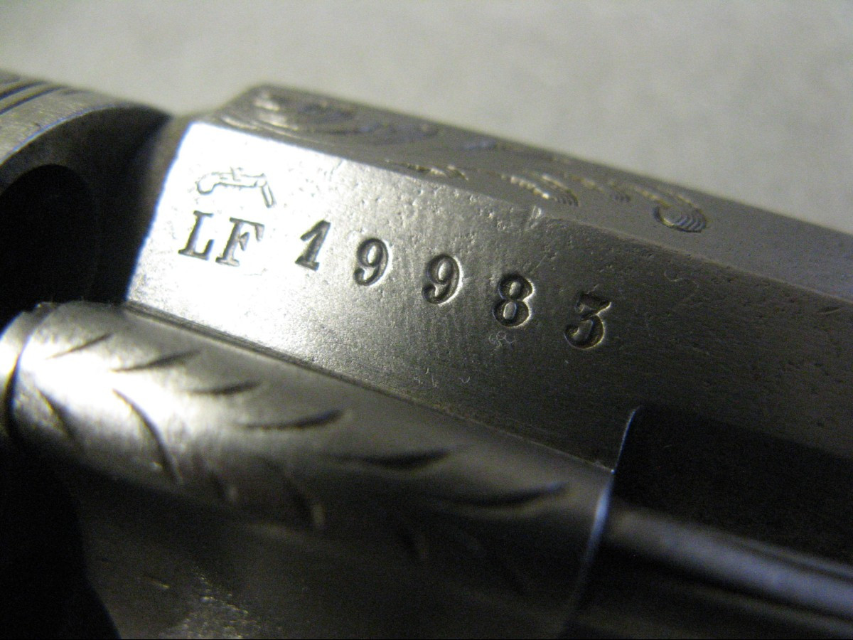Engraved Lefaucheux Pinfire Revolver Caliber 7 Mm.-photo-3