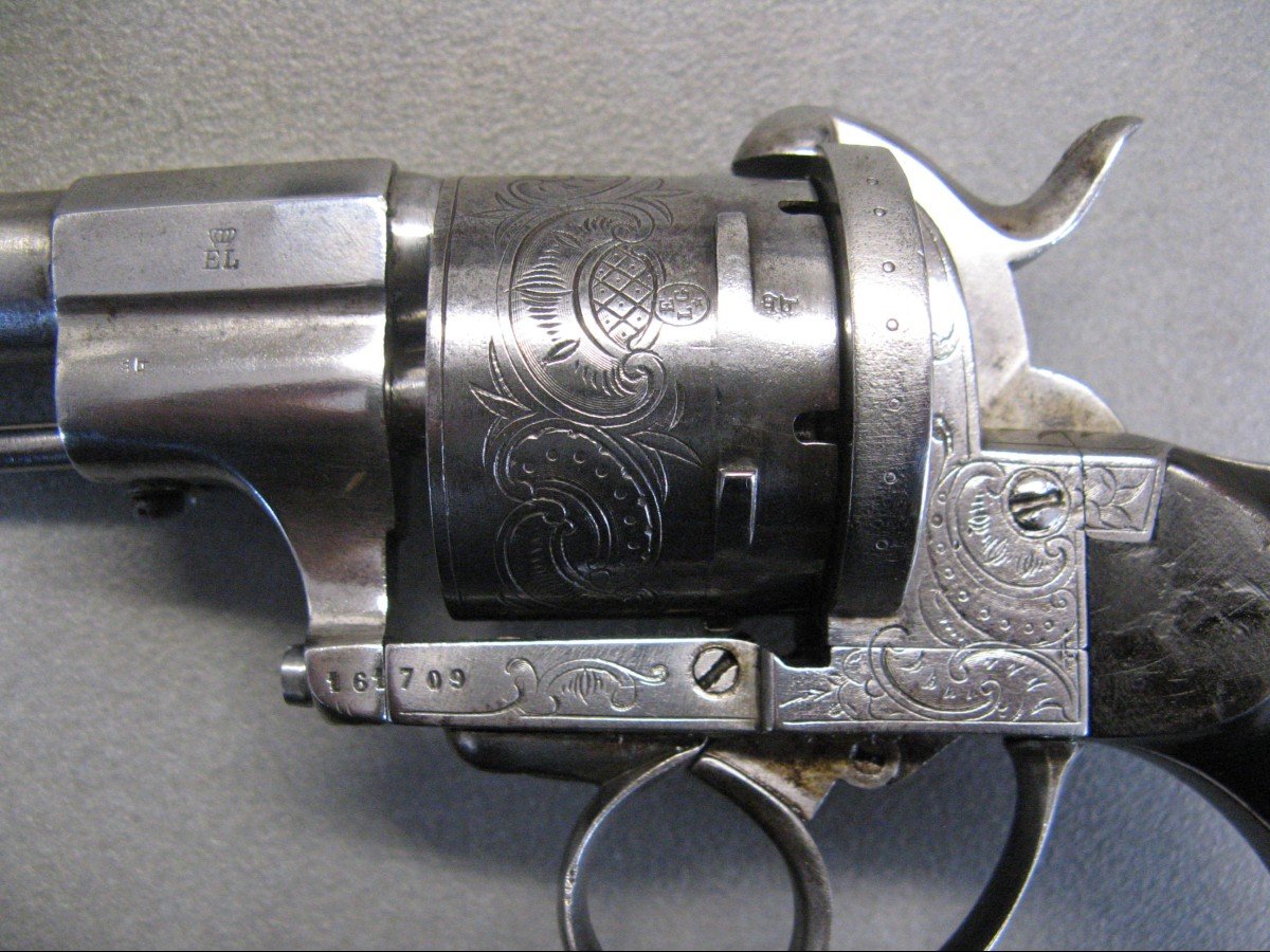 Revolver Devisme A Paris Calibre 12 Mm à Broche Par Lefaucheux A Liege.-photo-1