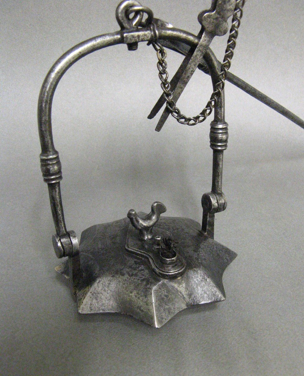 Miner's Rave Lamp With 19th Century Sides.-photo-3