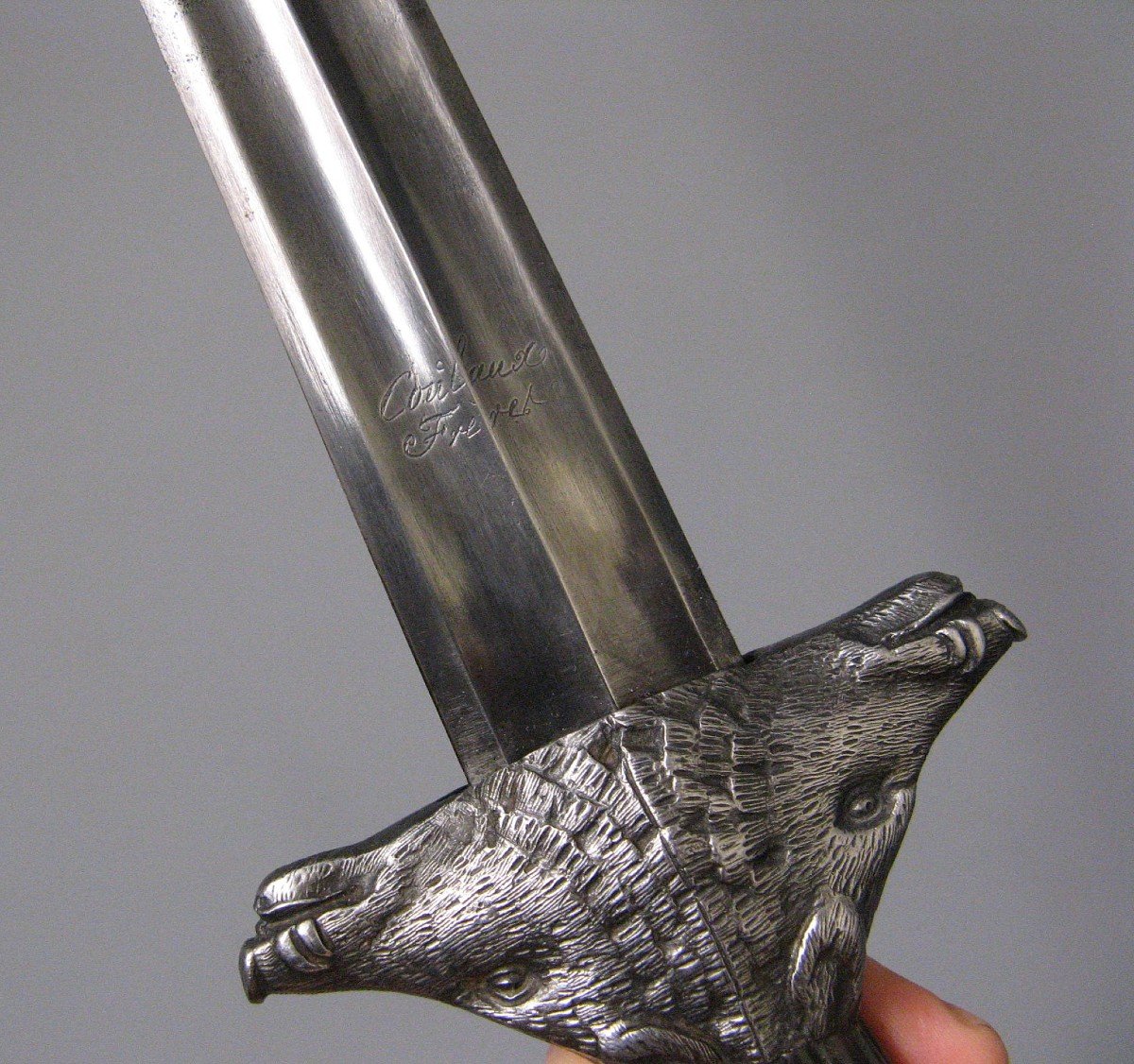 Large Venerie Dagger From The 19th Century. Hunting.-photo-3