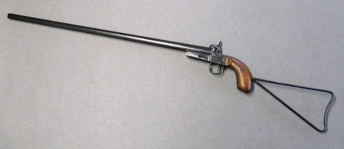  Pinpoint Poacher's Pistol / Carbine With Skeleton Stock From St Etienne 19th Century. -photo-2