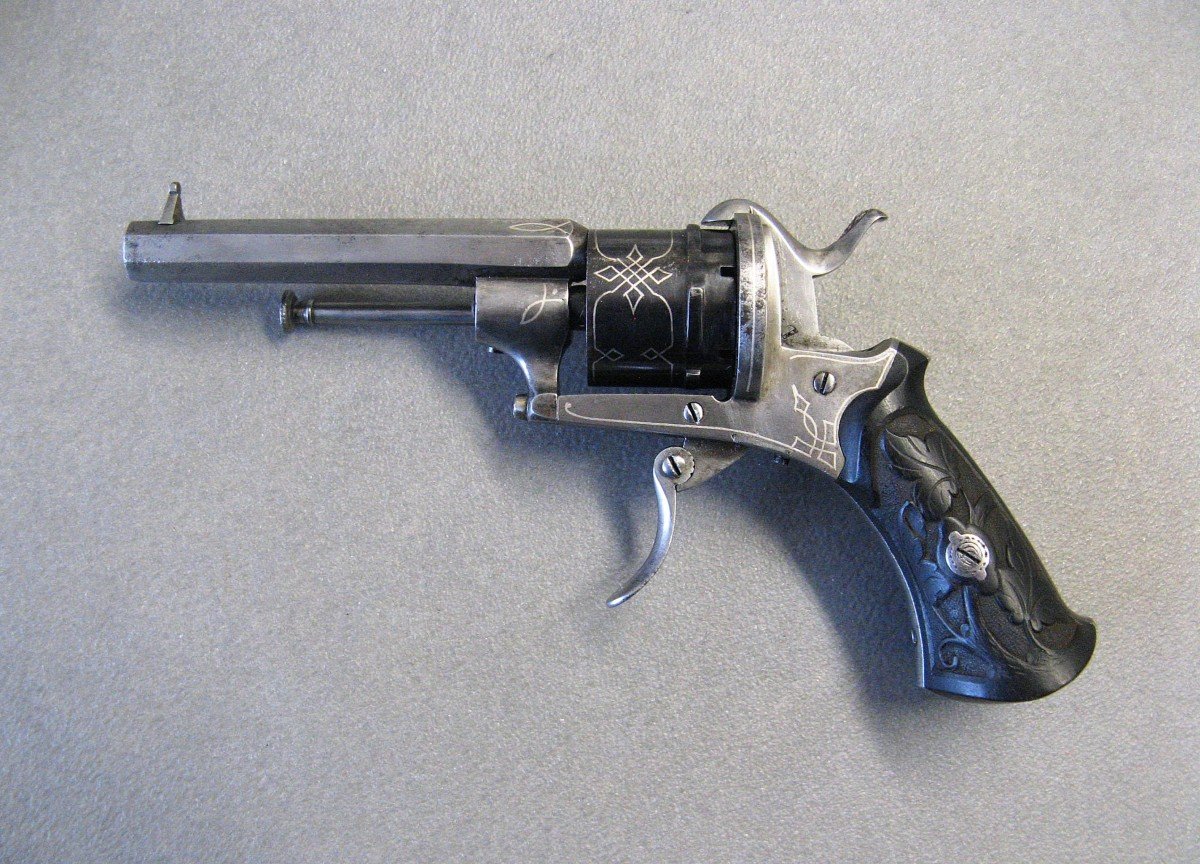 Revolver Type Lefaucheux Calibre 7 Mm Luxe.