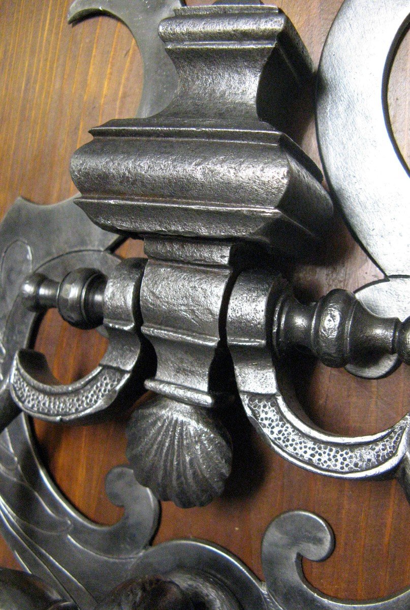 Large 18th Century Wrought Iron Knocker.-photo-3