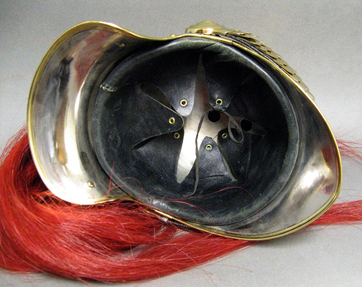 Trumpet Helmet Of The Republican Guard On Horseback.-photo-4