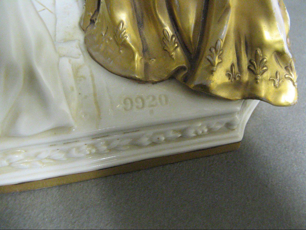 Saxony Porcelain, Scheibe-alsbach Manufacture Napoleon 1st And Joséphine.-photo-3