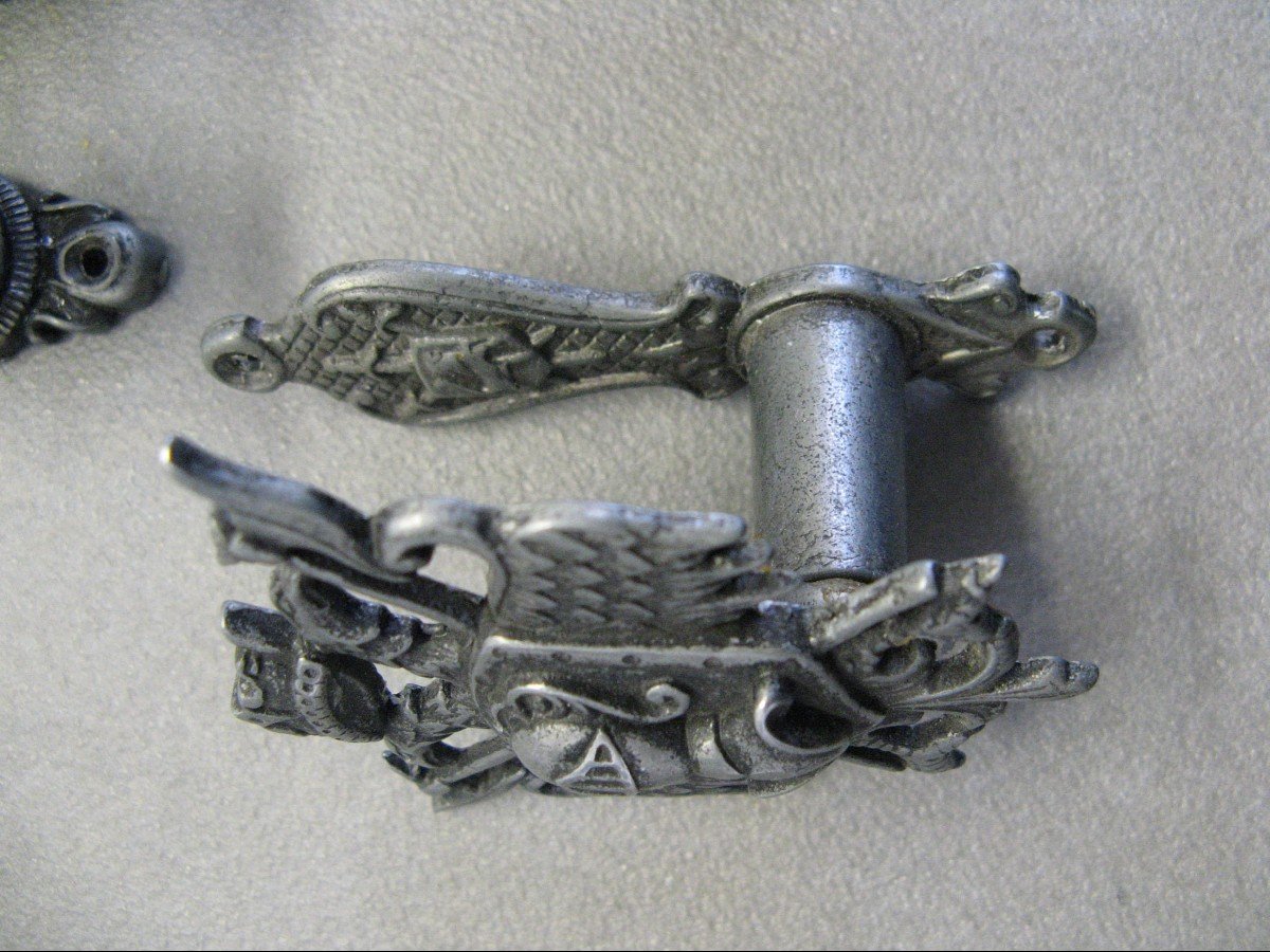 Lot Of Hunting Hooks. Gun Holder. Vénerie.-photo-2