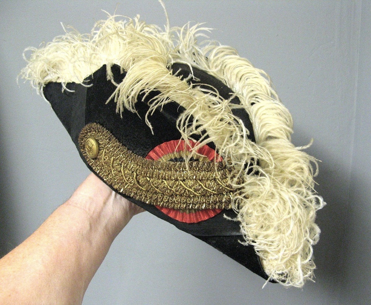 Bicorne Dit " De Cour " Bouton Chiffré Sous Couronne De La Noblesse & Royauté.-photo-3