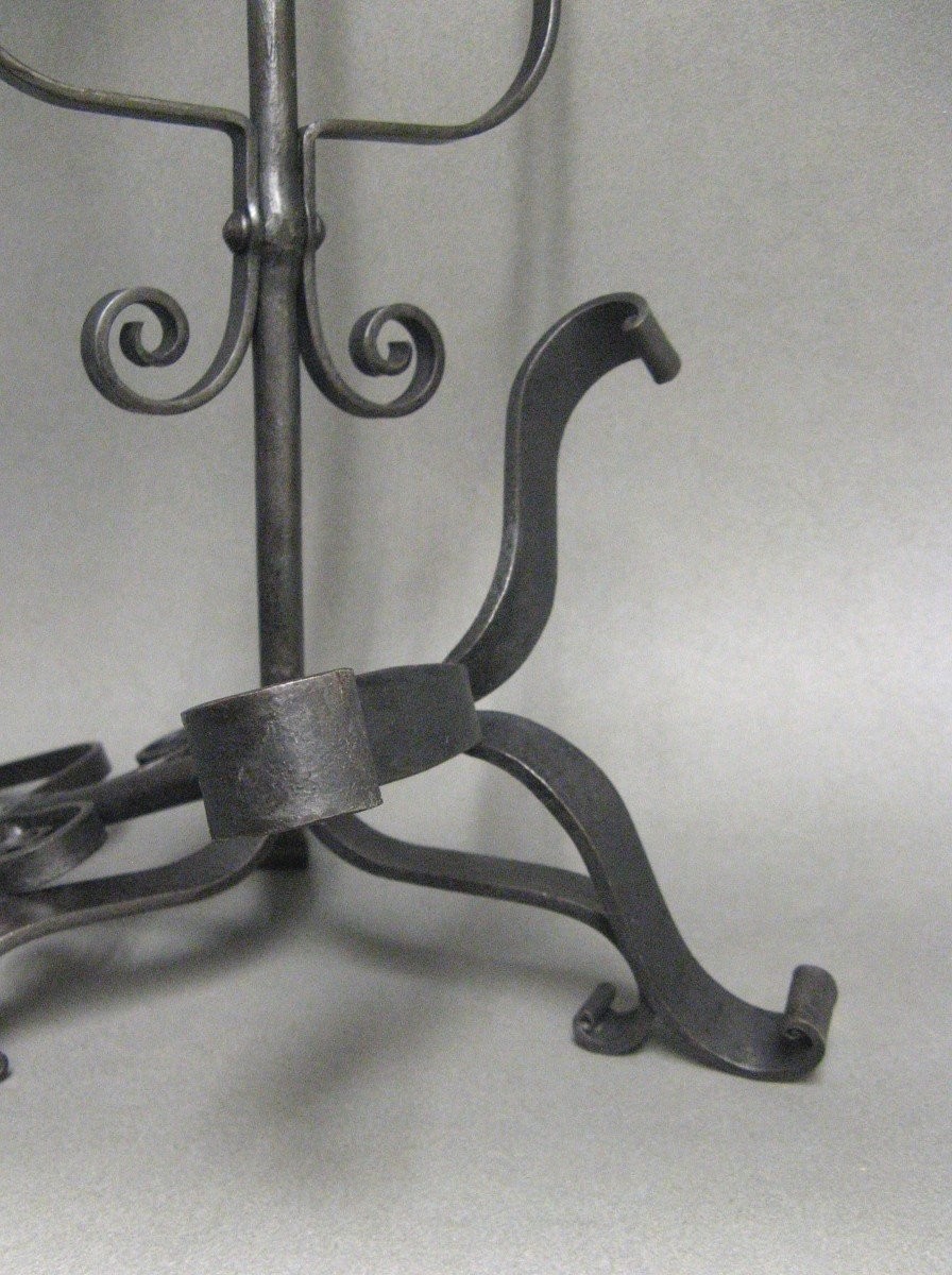 Pair Of Resin Holders Porte Eclat Wrought Iron Candle Holders.-photo-4