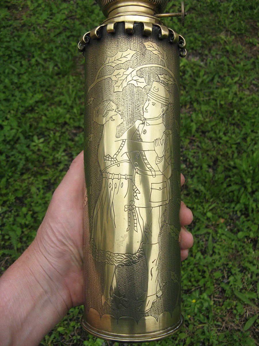 Souvenir Of An African Hunter From The Great War Of 14/18. Oil Lamp.-photo-4