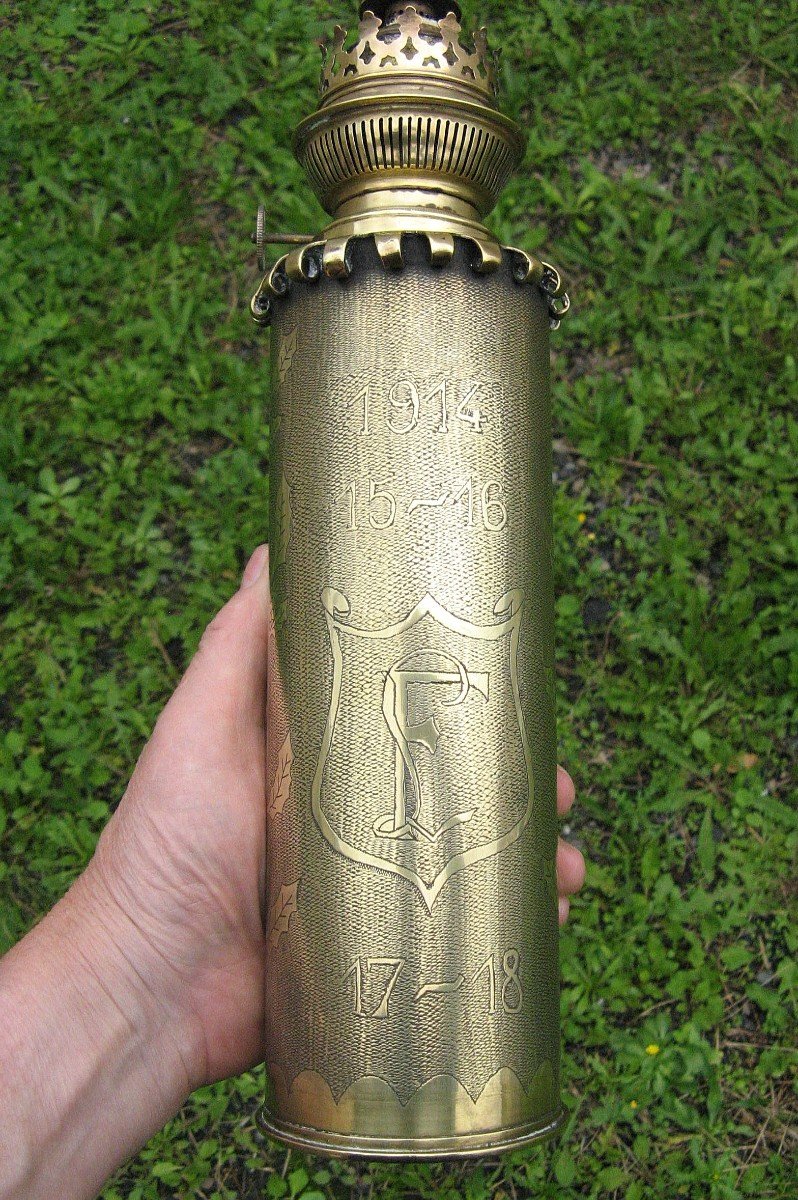 Souvenir Of An African Hunter From The Great War Of 14/18. Oil Lamp.-photo-2