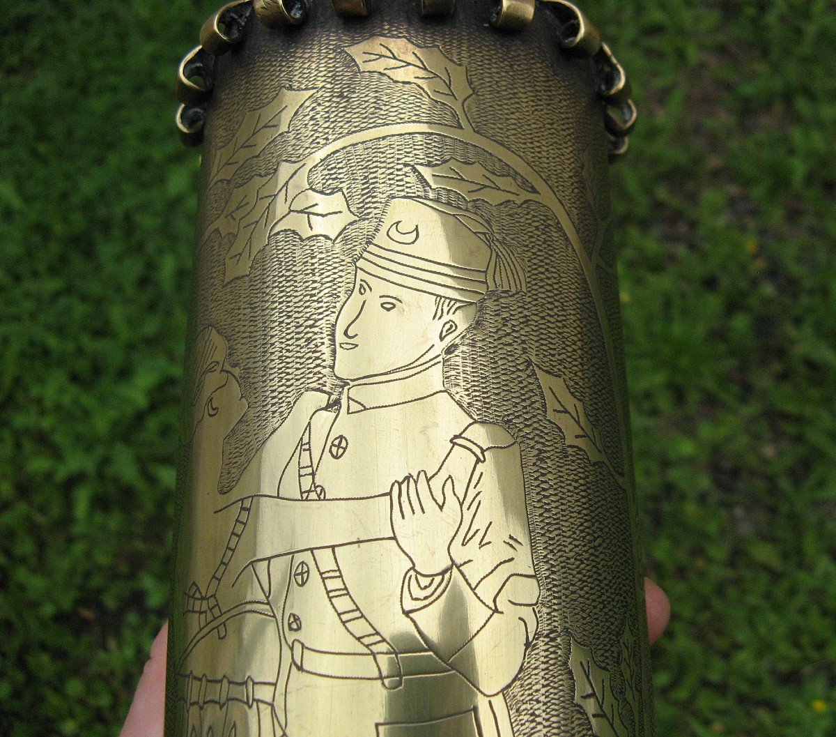 Souvenir Of An African Hunter From The Great War Of 14/18. Oil Lamp.-photo-3