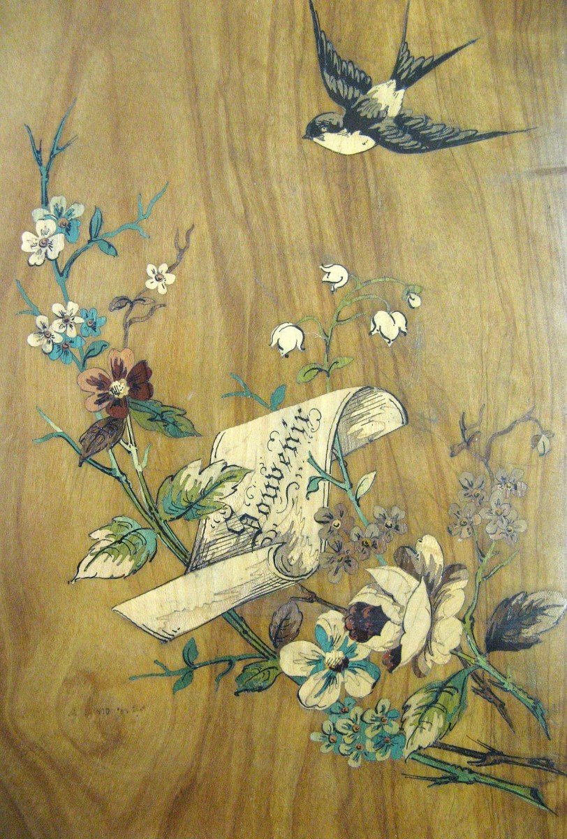  Classeur De Bureau En Marqueterie De Sorrento Ware XIXe.-photo-2