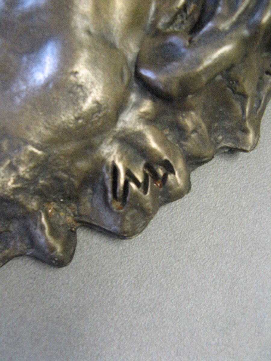 Black Man Sculpture With Bronze Patina.-photo-2