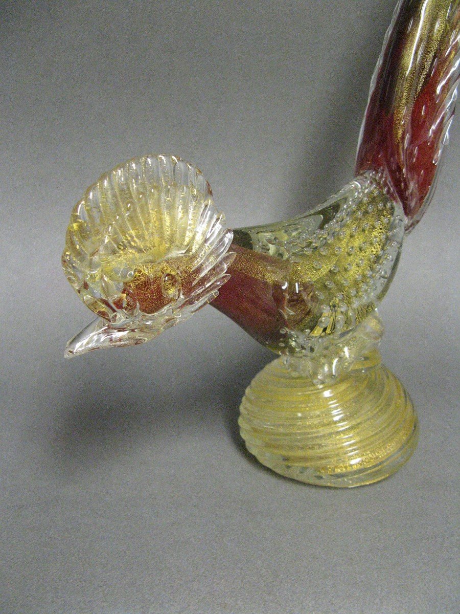 Large Murano Rooster From The 50s.-photo-3