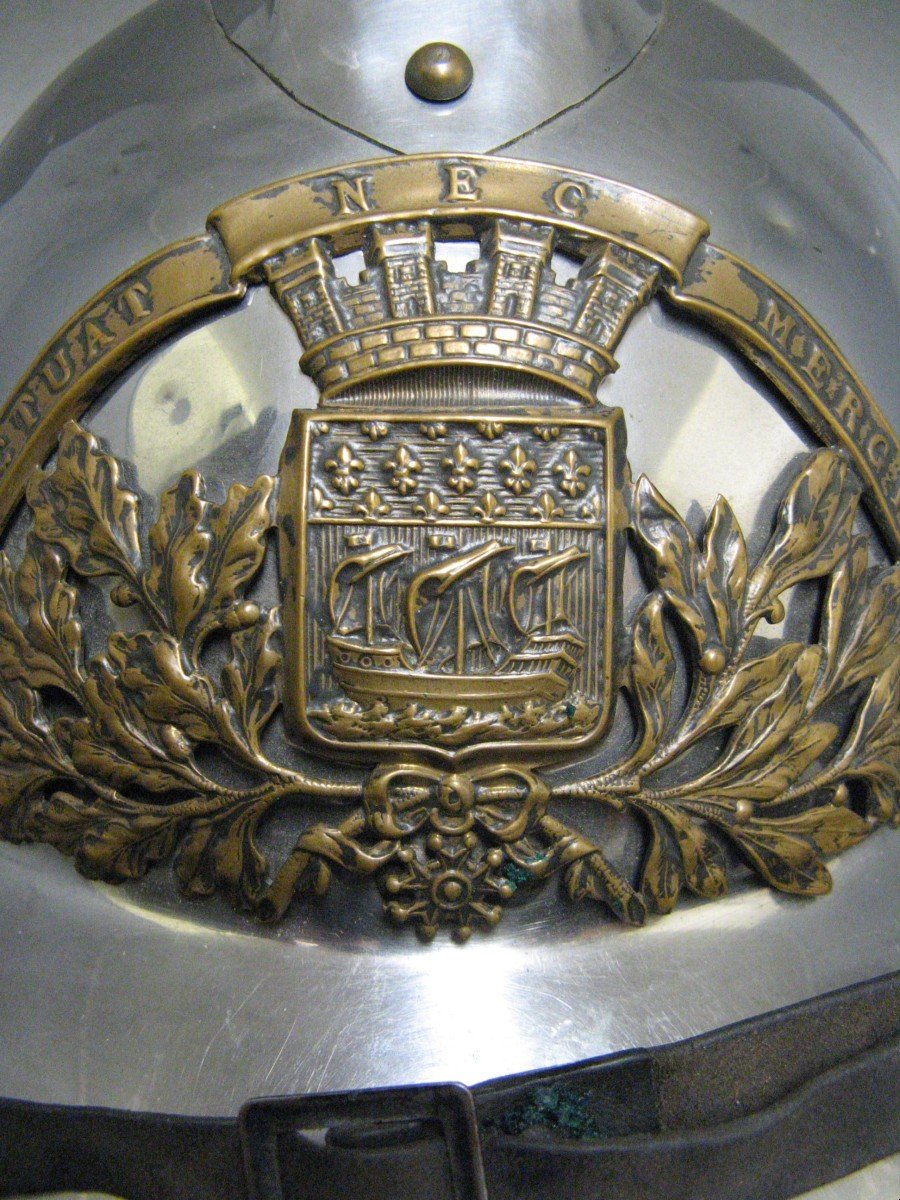 Casque De Pompier De La Ville De Paris Mle 33.-photo-2