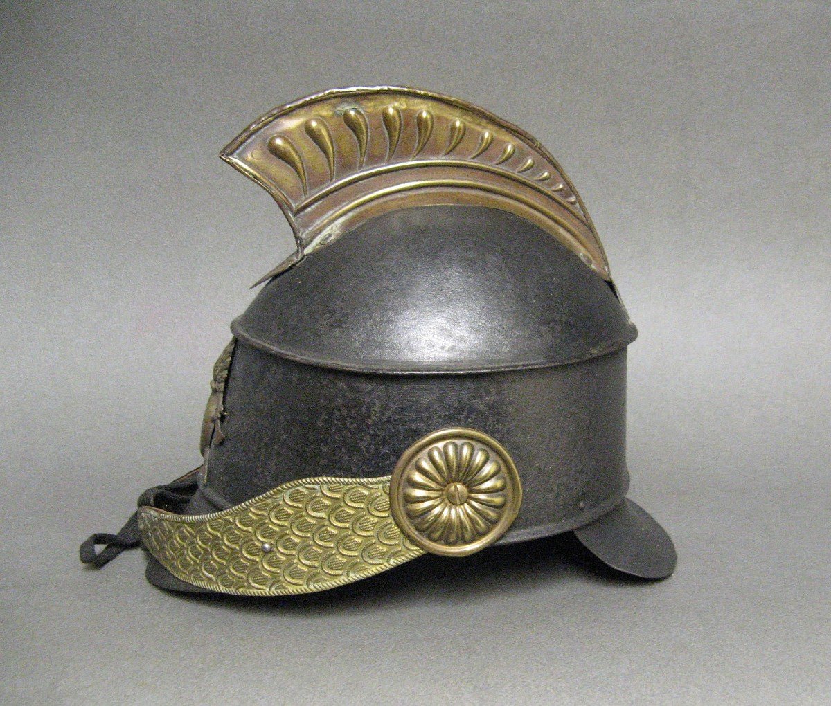 Casquette De Feu De Sapeur Pompier XIXe.-photo-2