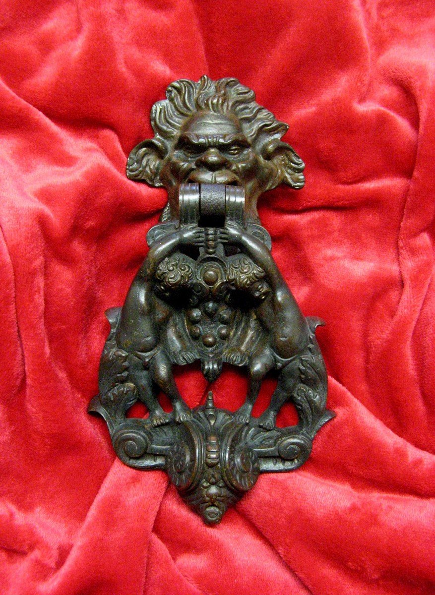 Large Door Knocker With The Medici Coat Of Arms In The Renaissance Style.