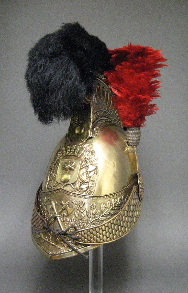 Officer Firefighter Helmet Mle 1821 City Of Ste Maure.