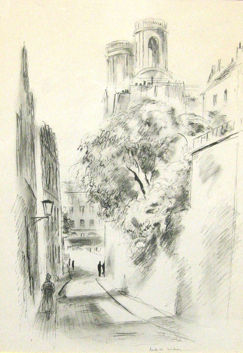 Lot Of Four Engravings Berthold Mahn Paris 1933.-photo-1