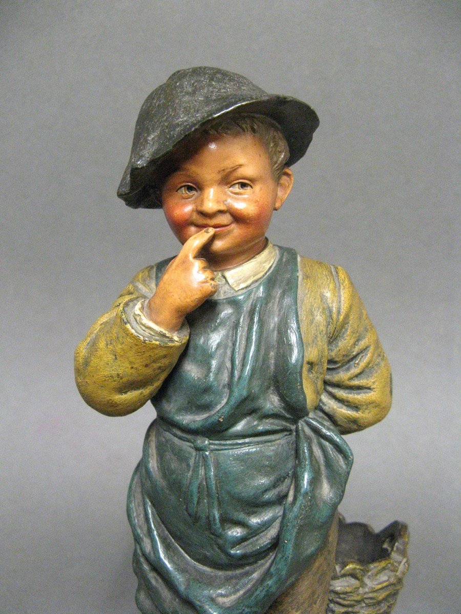  Terre Cuite  " Petit Pêcheur " Bernard Bloch.-photo-2
