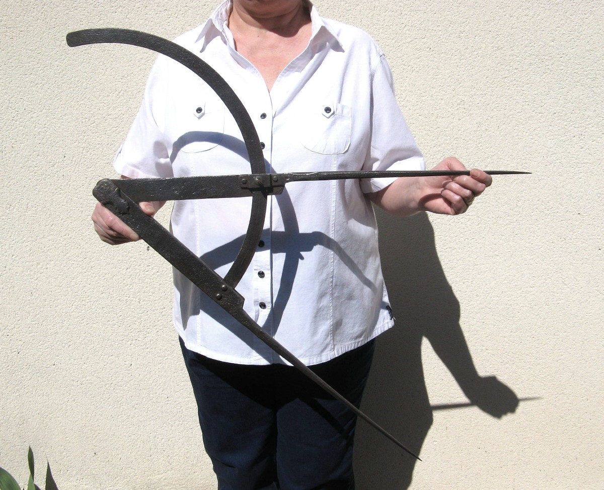 18th Century Wrought Iron Sector Compass.