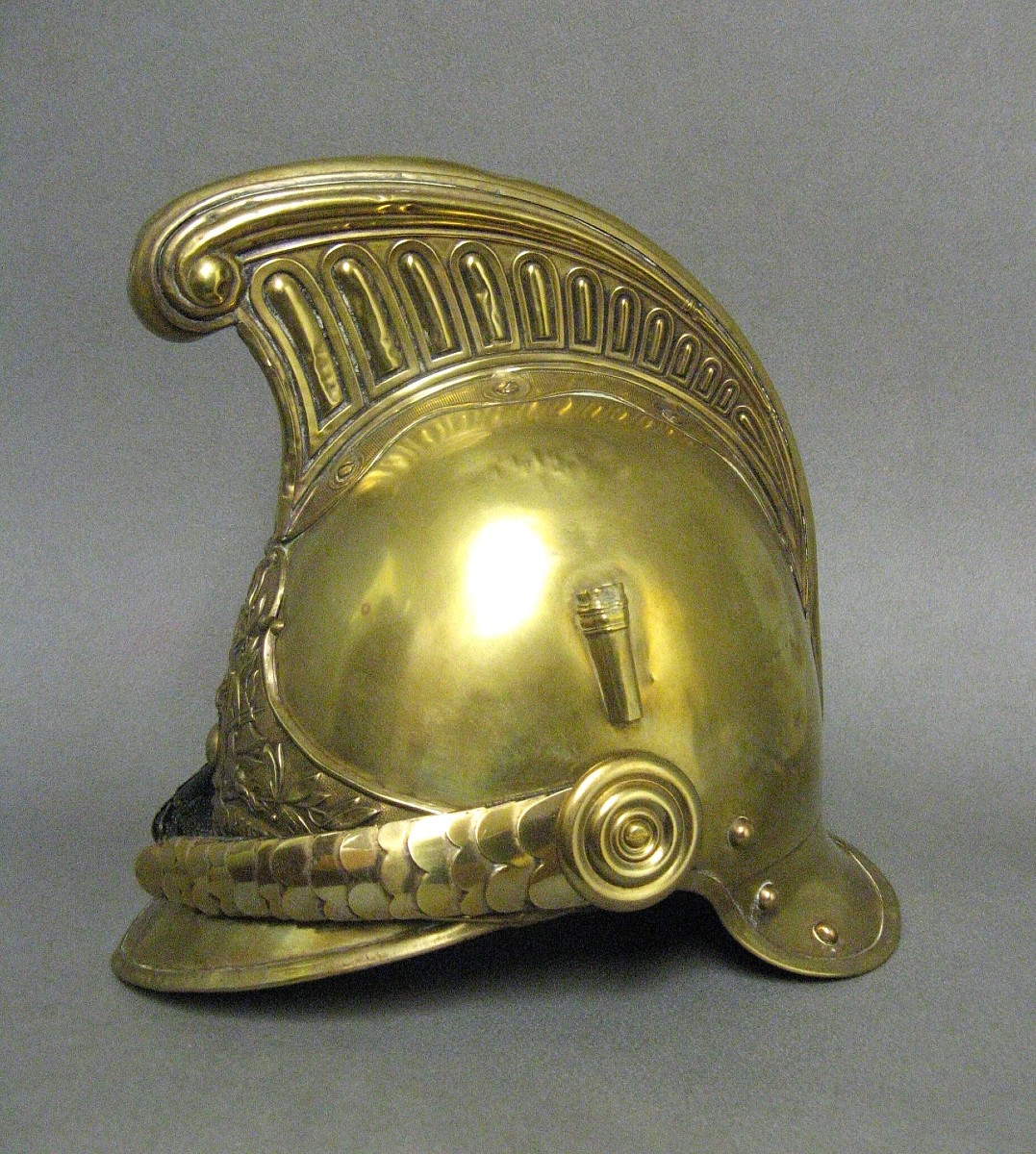 Casque De Pompier Type 1855. Ville d'Alise Sainte Reine.-photo-2
