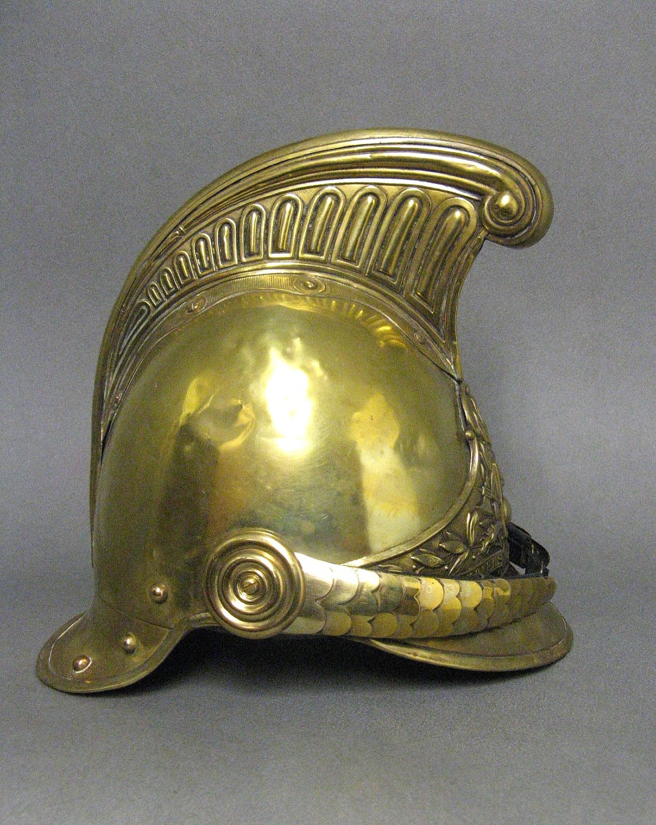 Casque De Pompier Type 1855. Ville d'Alise Sainte Reine.-photo-4
