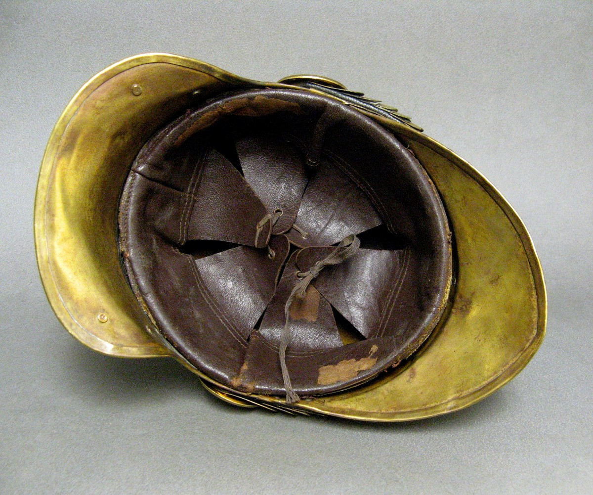 Casque De Pompier Type 1855. Ville d'Alise Sainte Reine.-photo-5