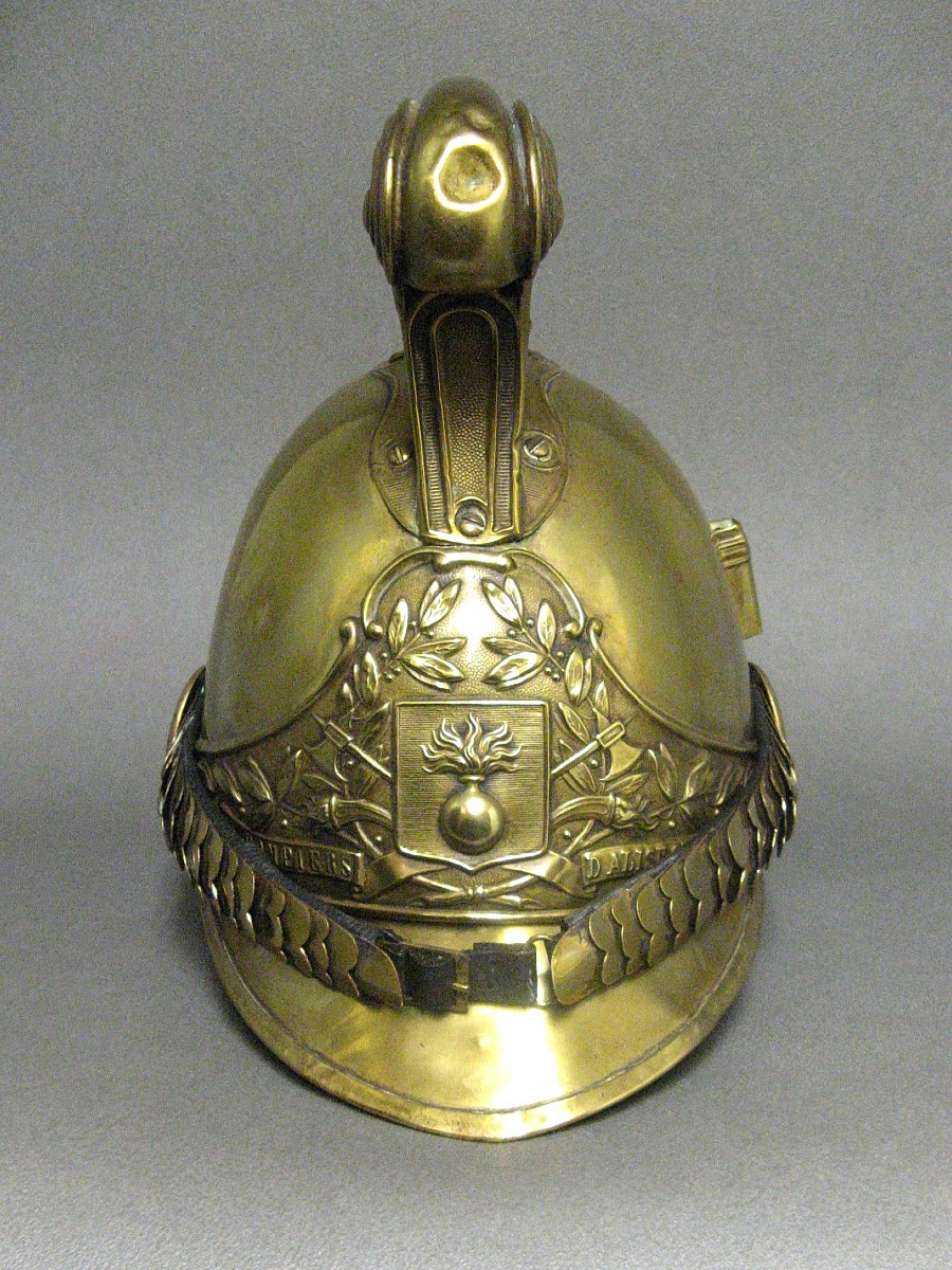 Casque De Pompier Type 1855. Ville d'Alise Sainte Reine.