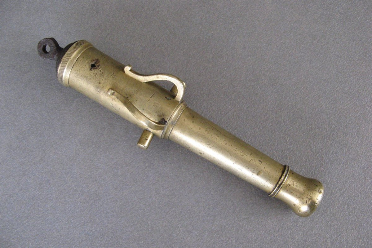 Petit Canon En Bronze XVIIIe.-photo-2