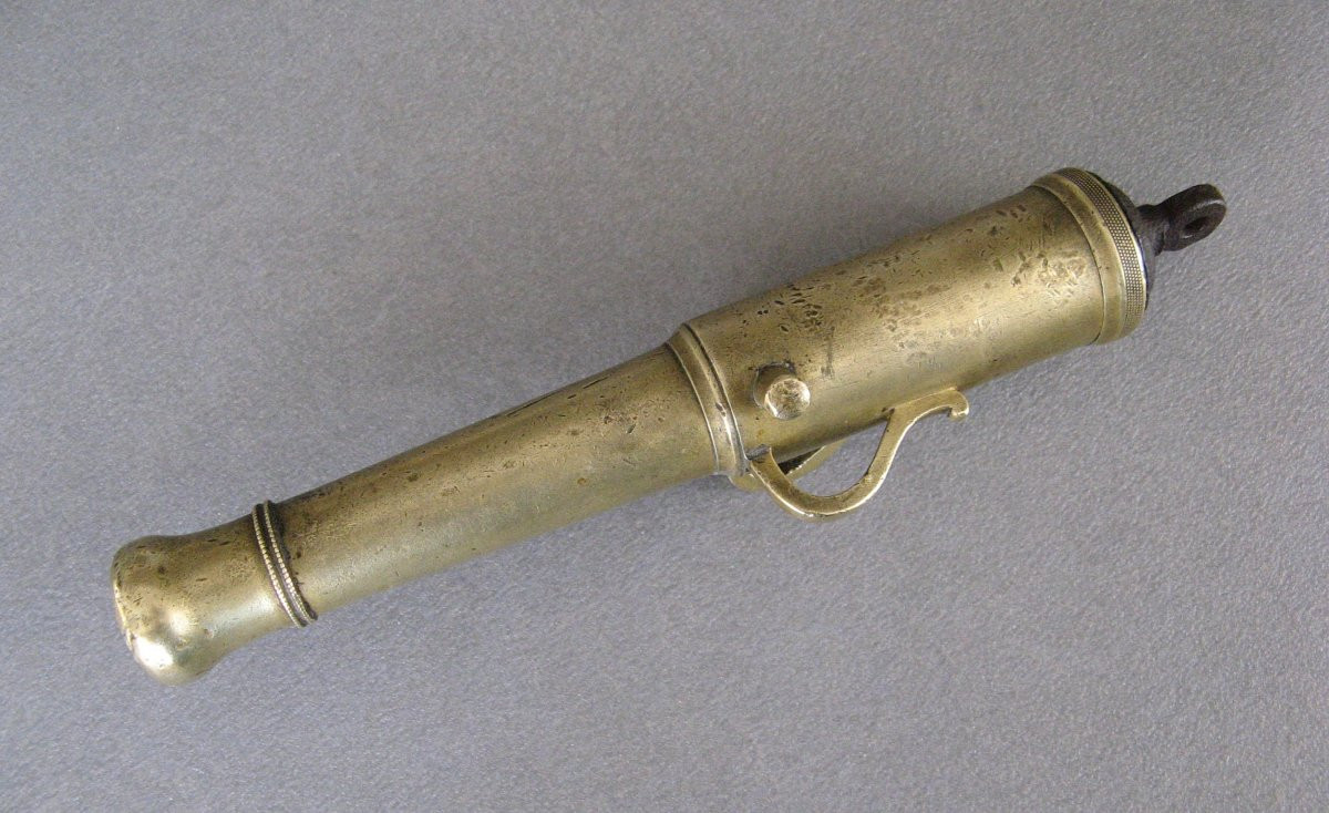 Petit Canon En Bronze XVIIIe.-photo-4