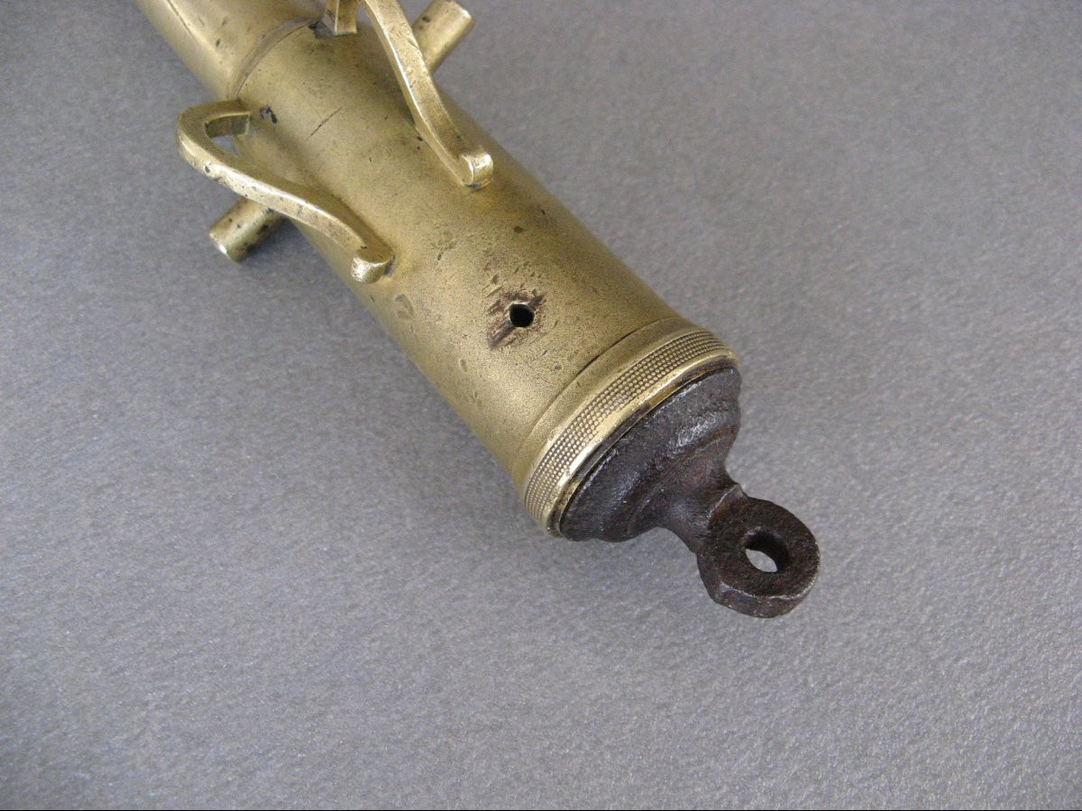 Petit Canon En Bronze XVIIIe.-photo-1