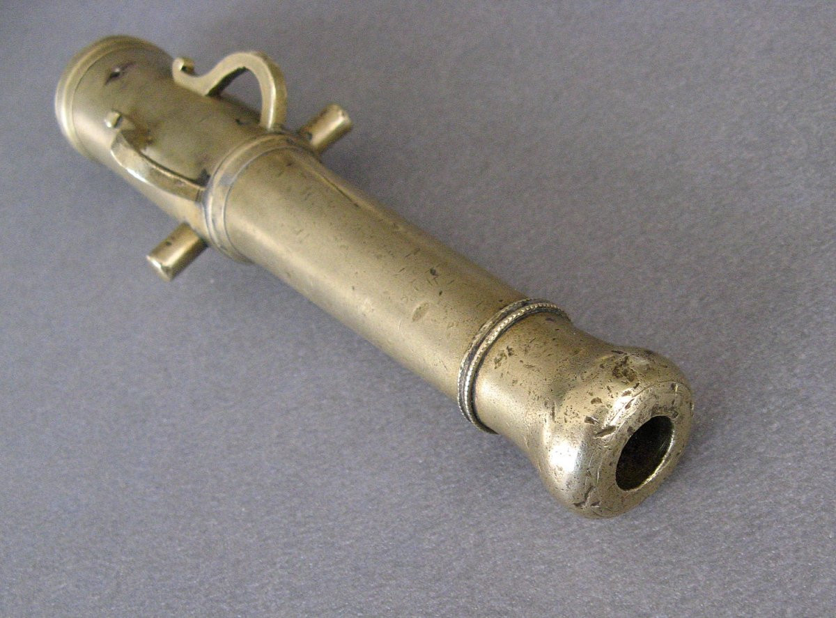 Petit Canon En Bronze XVIIIe.-photo-2