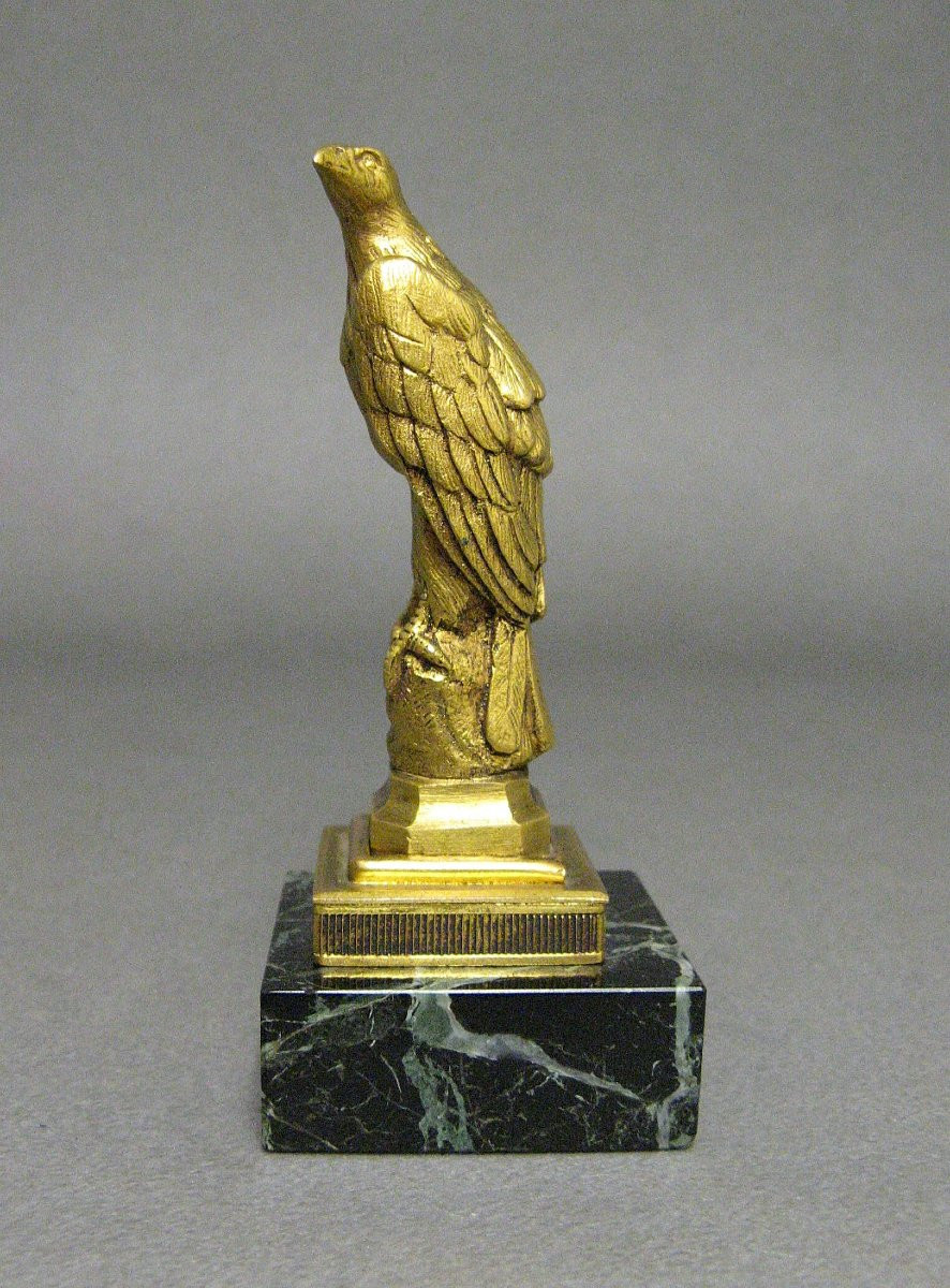 Cachet à Cire Sceau En Bronze Doré XIXe. Epoque Napoléon III.-photo-2