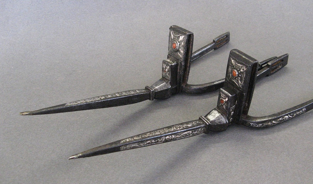 Pair Of Spurs Algerian  Châbir Circa 1900.-photo-3