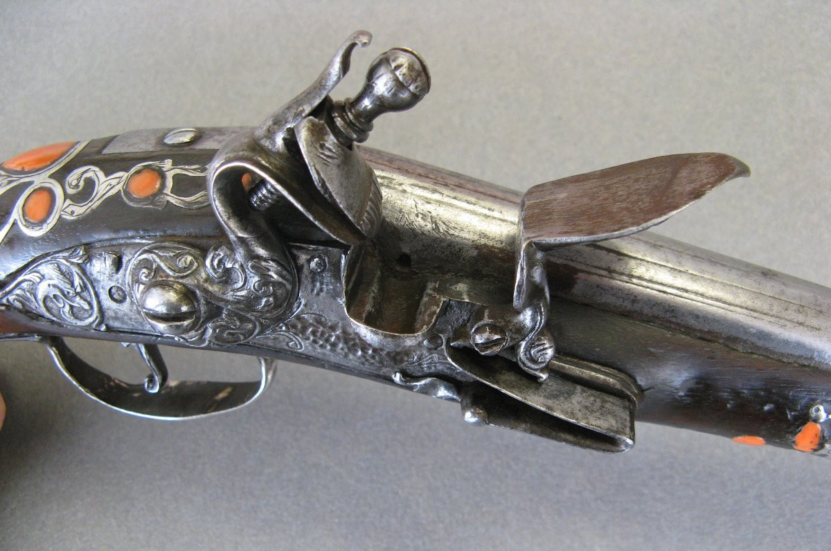 Pistolet à Silex Oriental Empire Ottoman XIXème Siècle.-photo-2