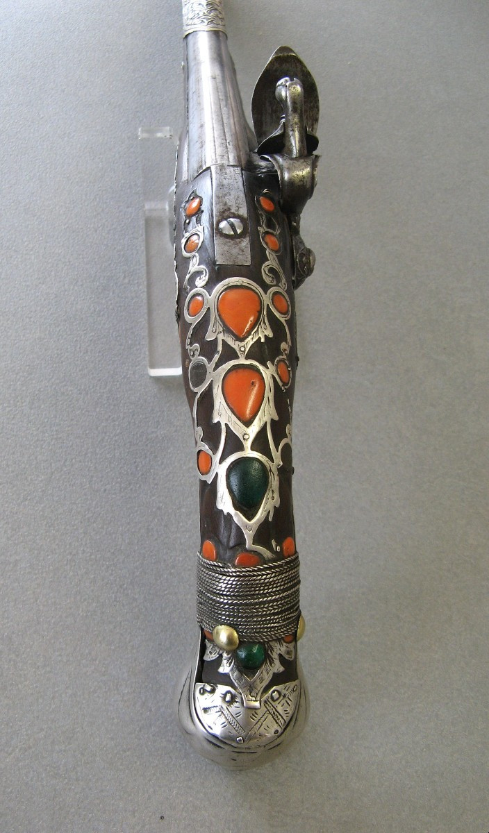 Pistolet à Silex Oriental Empire Ottoman XIXème Siècle.-photo-3