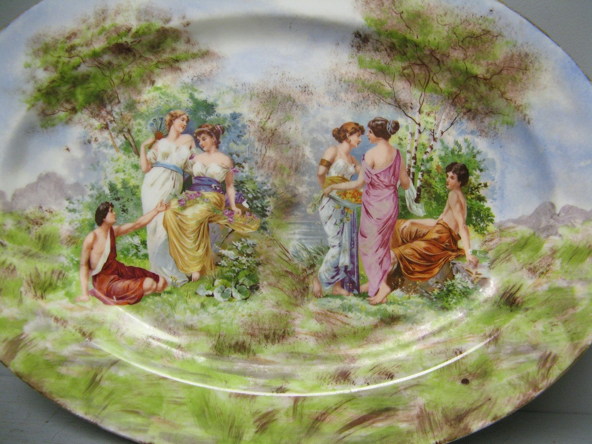 Large Haviland Limoges Art Nouveau Dish.-photo-3