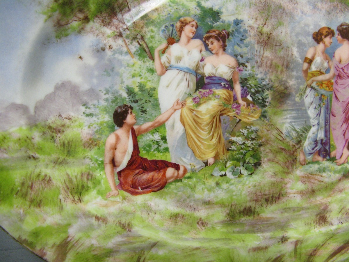 Large Haviland Limoges Art Nouveau Dish.-photo-4