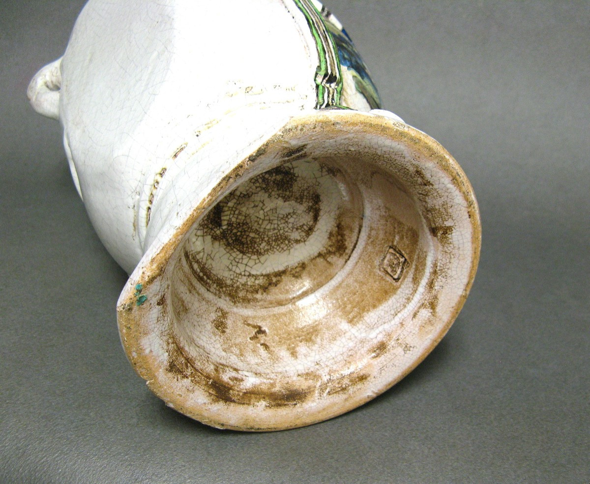 AUXERROIS – NEVERS:  Fontaine en faïence  polychrome XVIIIe.-photo-2