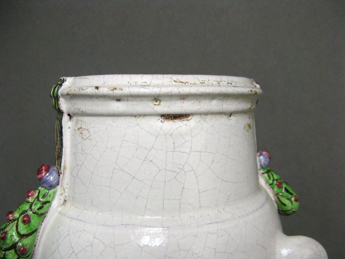 AUXERROIS – NEVERS:  Fontaine en faïence  polychrome XVIIIe.-photo-7