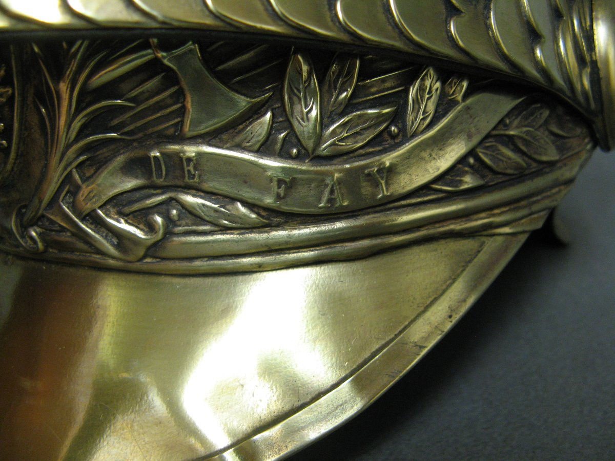 Casque De Sapeur Pompier De La Ville De Fay Mle 1855/72.-photo-3