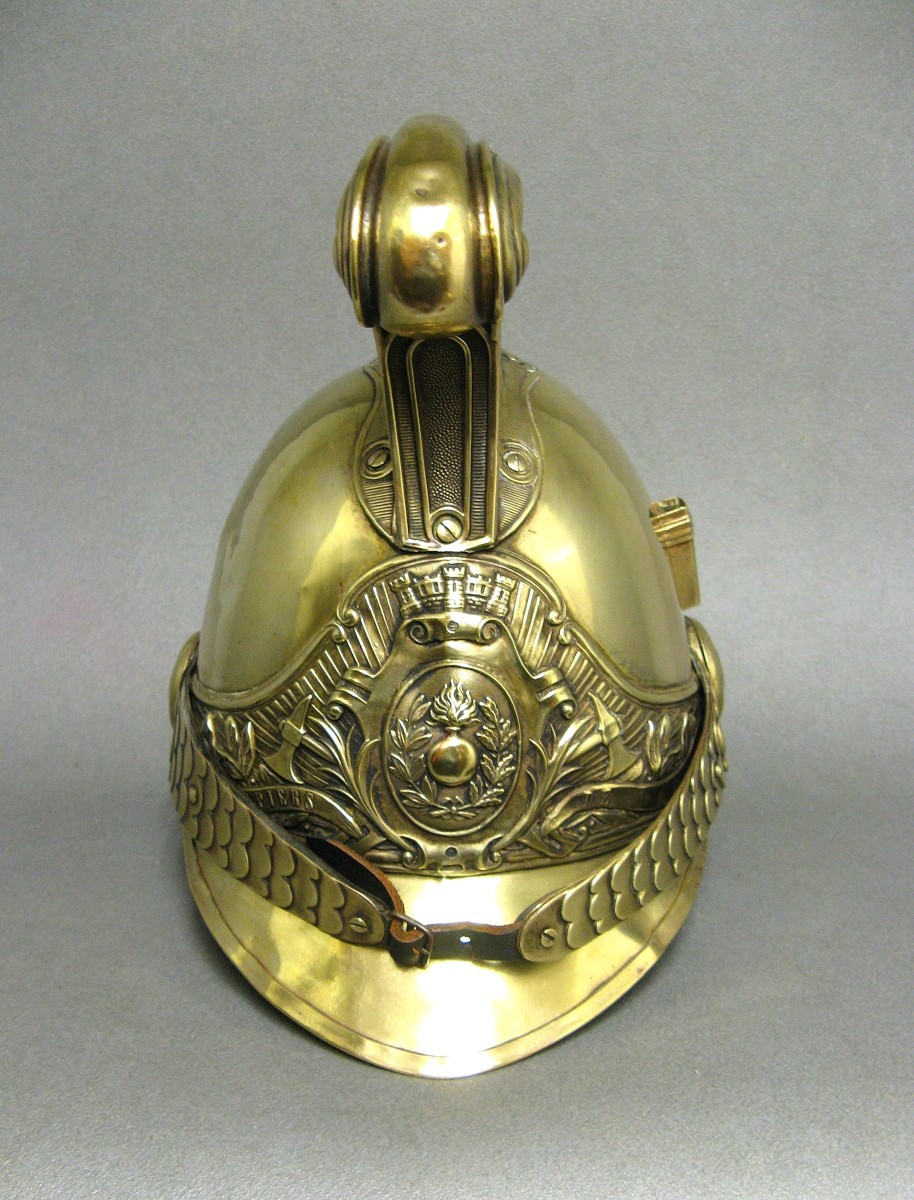 Casque De Sapeur Pompier De La Ville De Fay Mle 1855/72.-photo-2