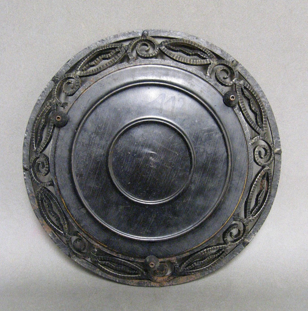  Centre De Table Art Nouveau Fer Forgé Et Ailes De Papillons XXe.-photo-3