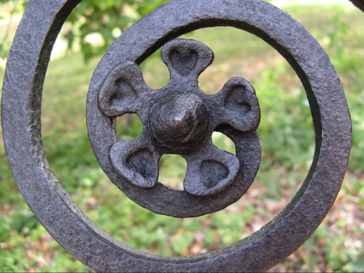 18th Century Castle Fireplace Hearth Rack.-photo-4