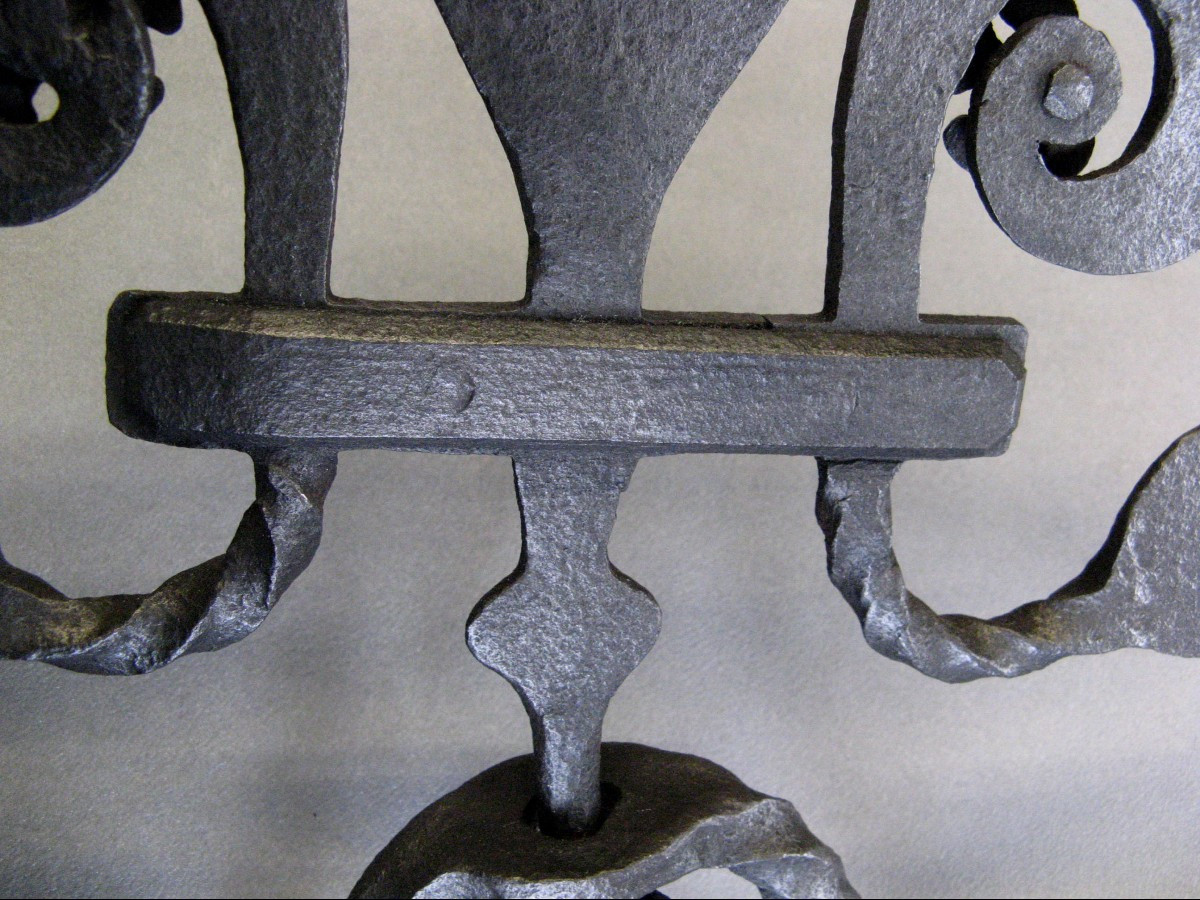 18th Century Castle Fireplace Hearth Rack.-photo-2