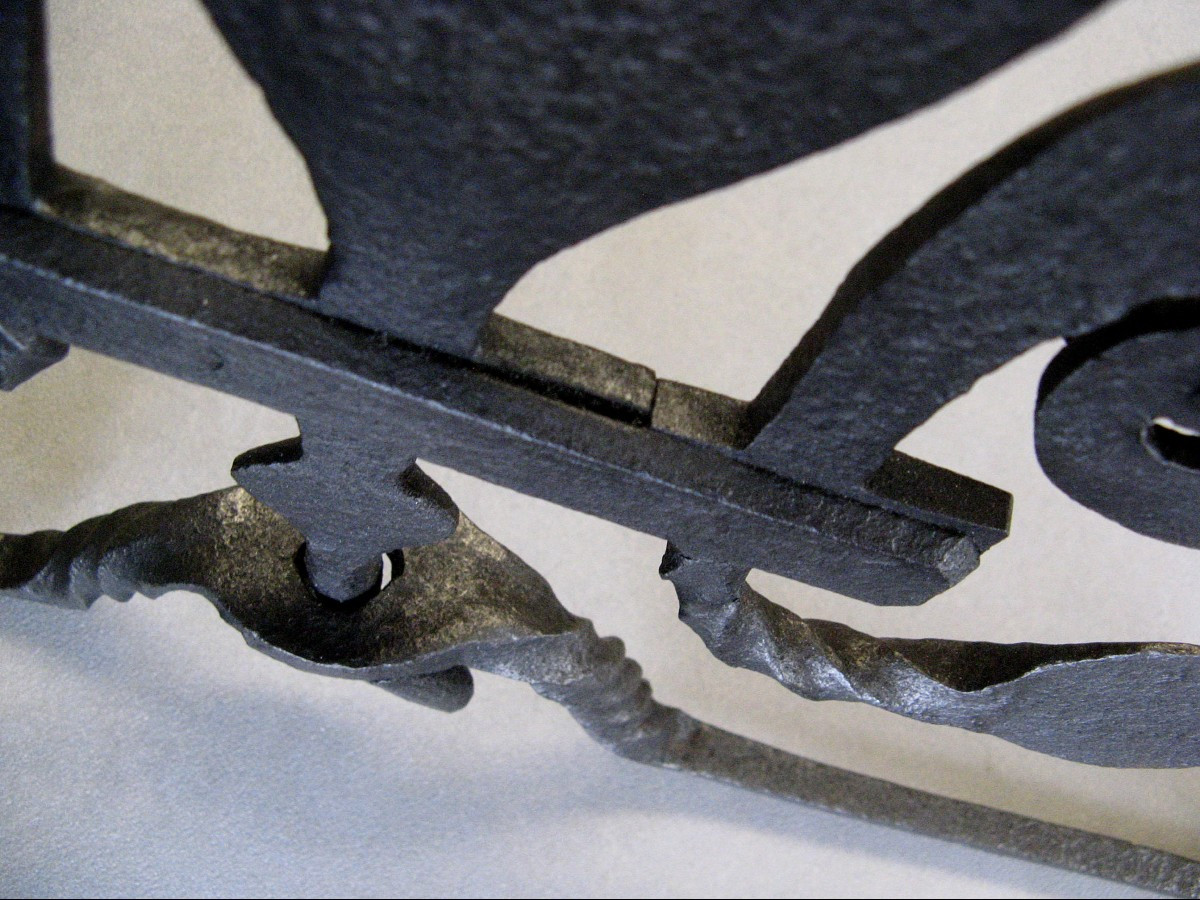 18th Century Castle Fireplace Hearth Rack.-photo-3