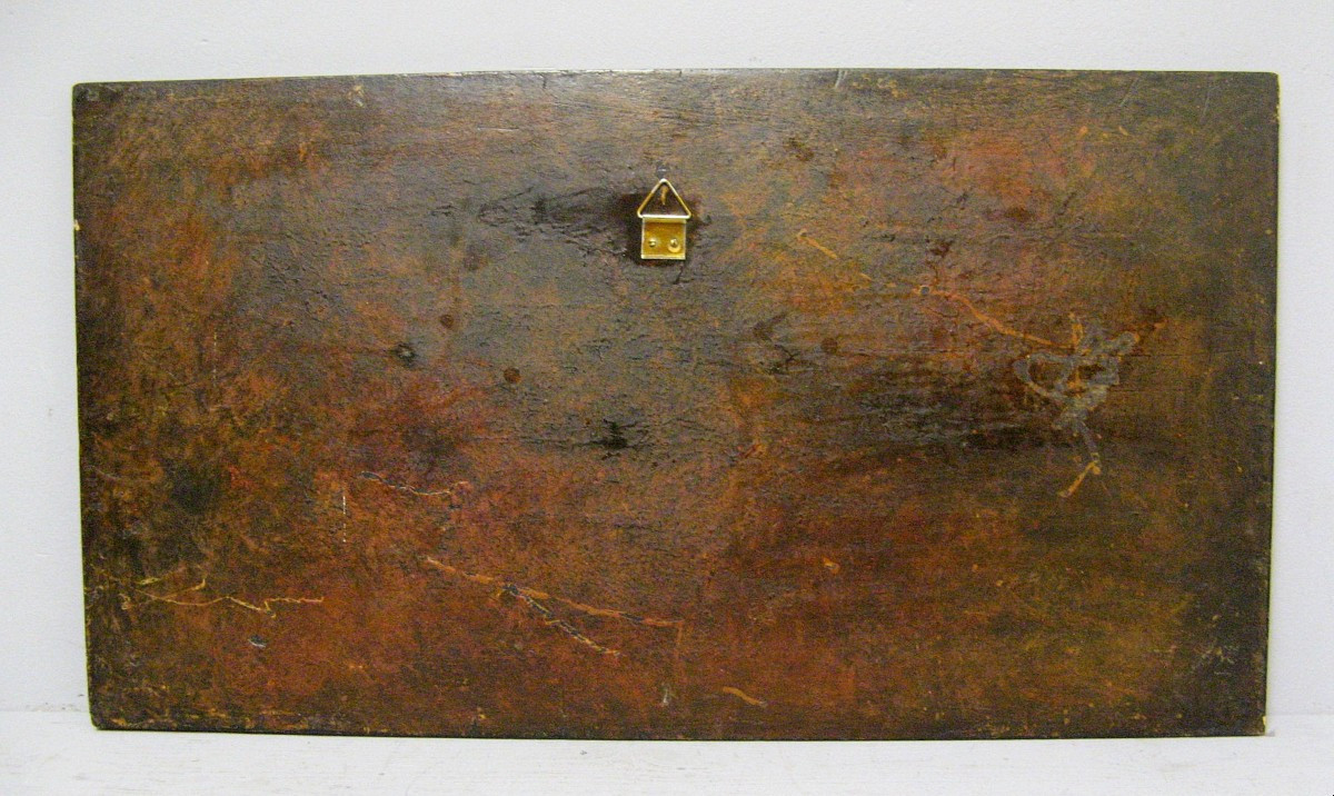 19th Century Chinese Lacquer And Gold Panel, Napoleon III Period.-photo-1