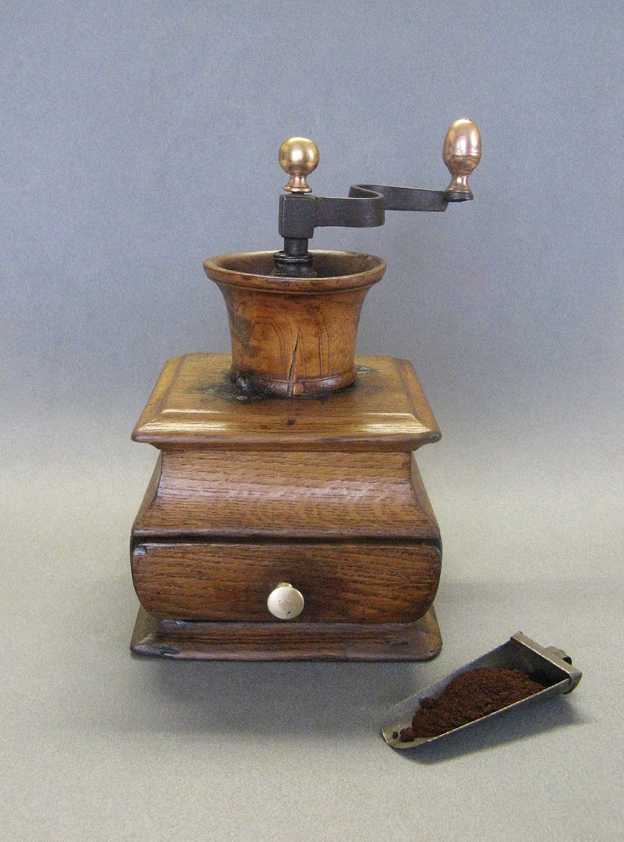Large Coffee Grinder, Early 19th Century.-photo-1